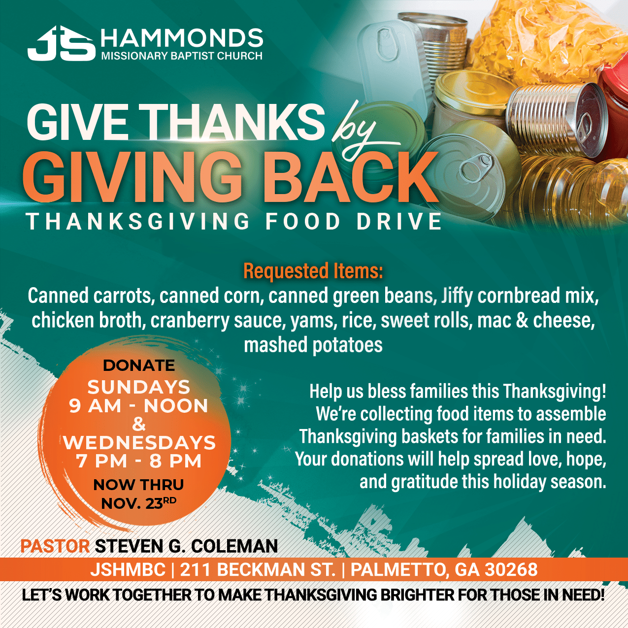 jsh-food-drive-1 pastors-anniversary-2025